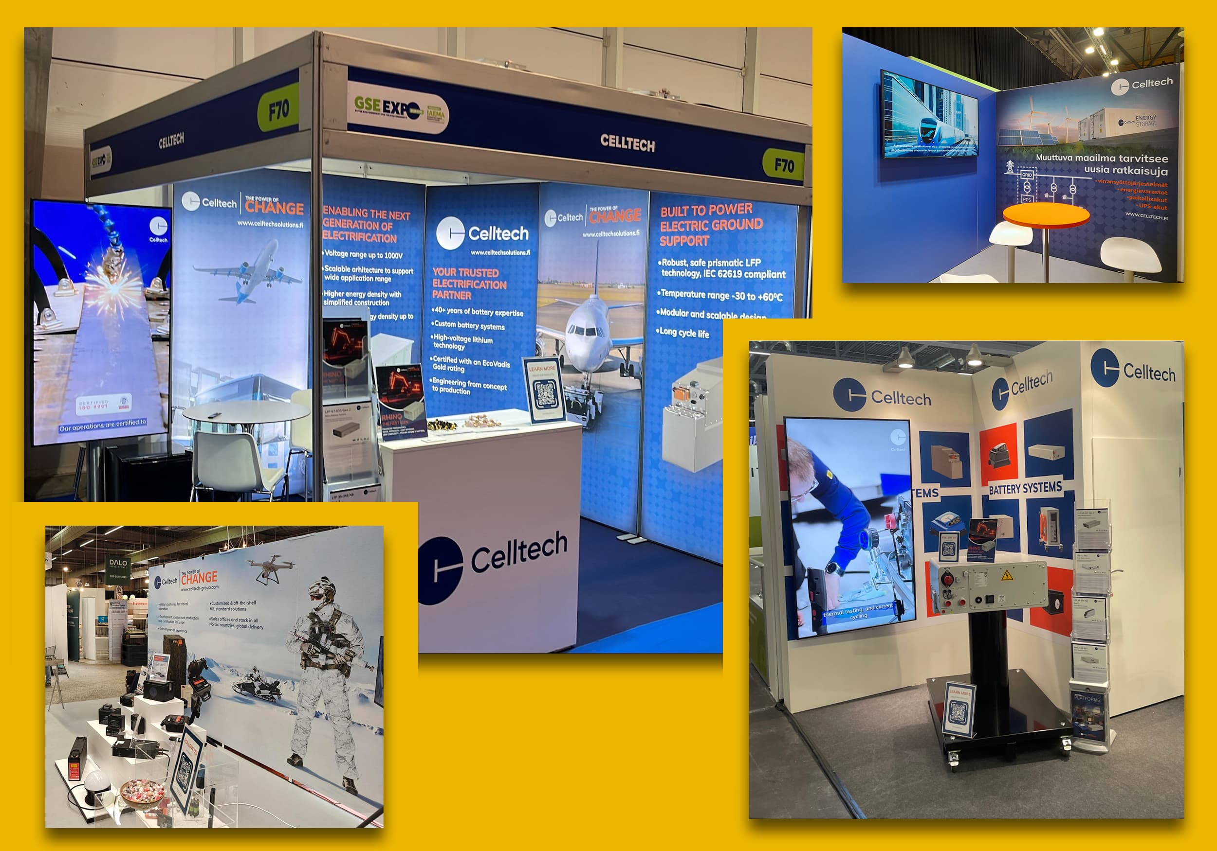 Exhibition stand and event marketing materials