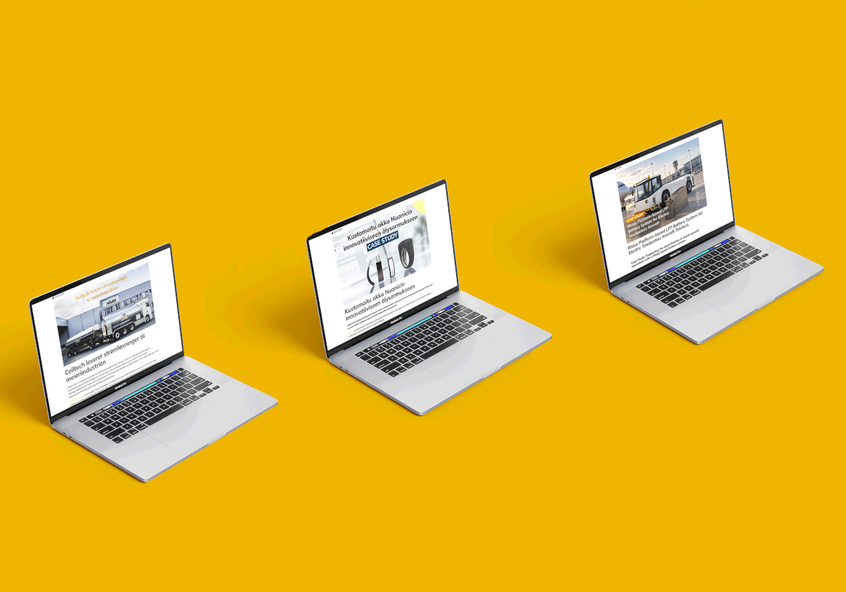 Animated digital content showcase